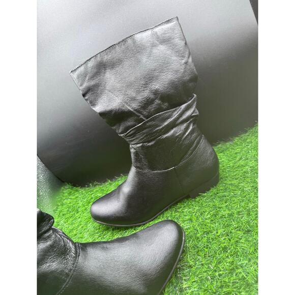 Faux Leather - Black -Slouch Boots-Size 10W - Picture 3 of 10